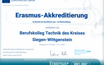 BKT Siegen erhält Erasmus+ Akkreditierung mit 97 von 100 Punkten
